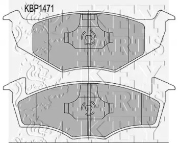 KEY PARTS kbp1471 -  Комплект тормозных колодок, дисковый тормоз